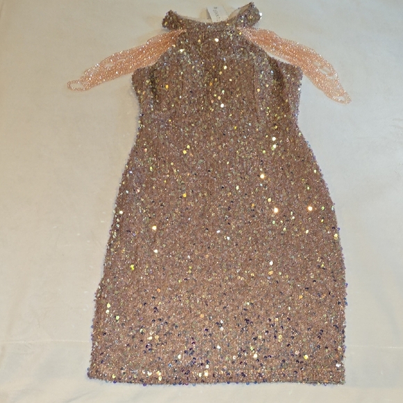 NWT Stunner Kiera Sequin Embellished Cocktail Dress - Picture 4 of 9